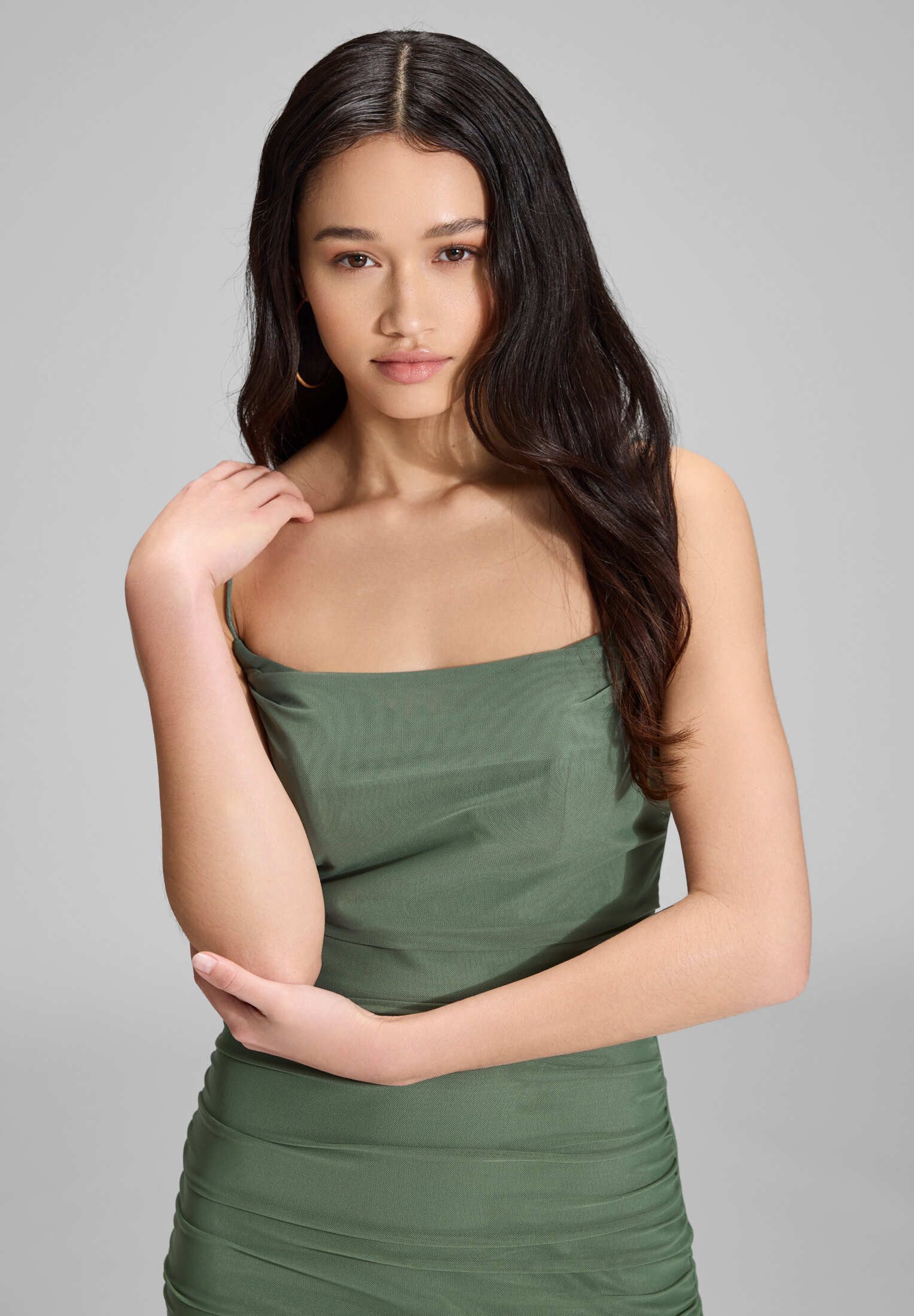 Hey Kyla Abendkleid - Bodycon-Kleid mit feinen Raffungen Figurbetonte Passform