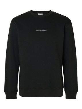 SELECTED HOMME Sweatshirt SLHHANKIE LOGO CREW NECK SWEAT NOOS