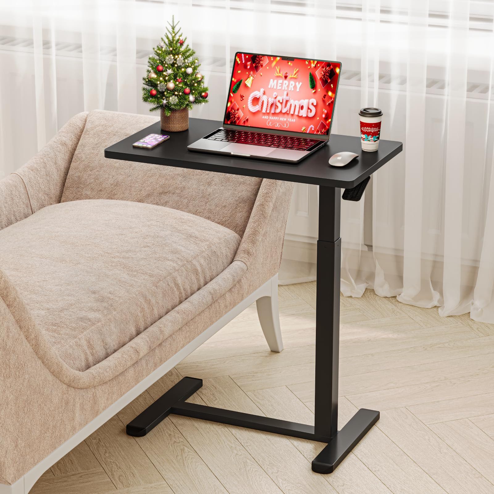 Dripex Stehpult Beistelltisch höhenverstellbar Pflegetisch Computertisch mit Rollen, Breite 40cm