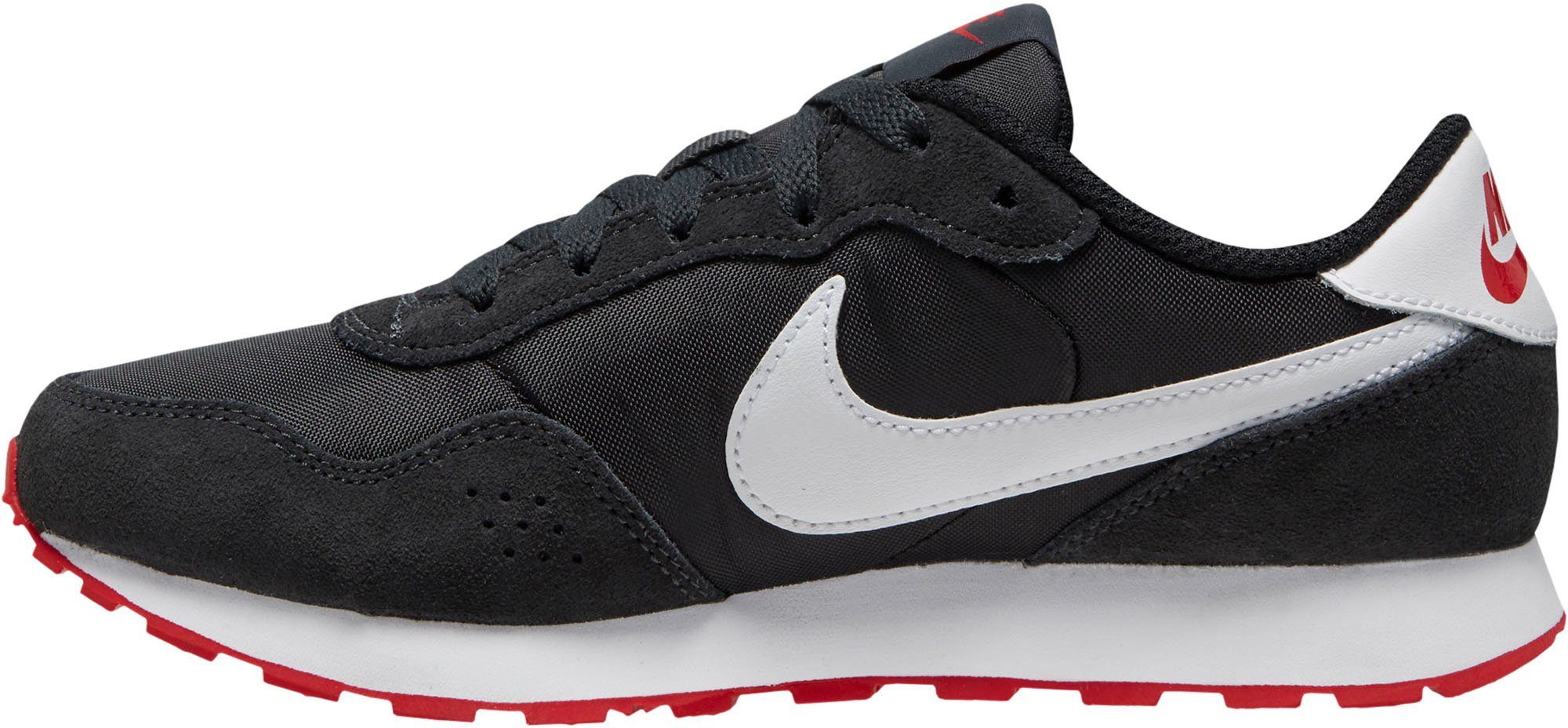 (GS) Nike Sneaker BLACK-WHITE-DK-SMOKE-GREY-UNIVERSITY-RED MD Sportswear VALIANT