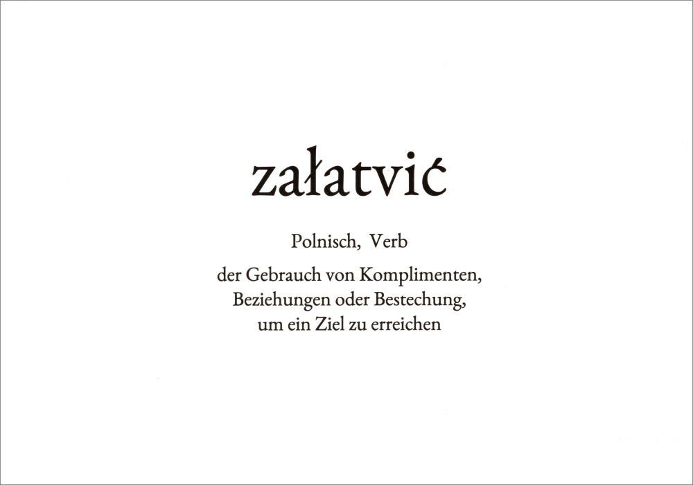 Postkarte Wortschatz- "zalatvic"