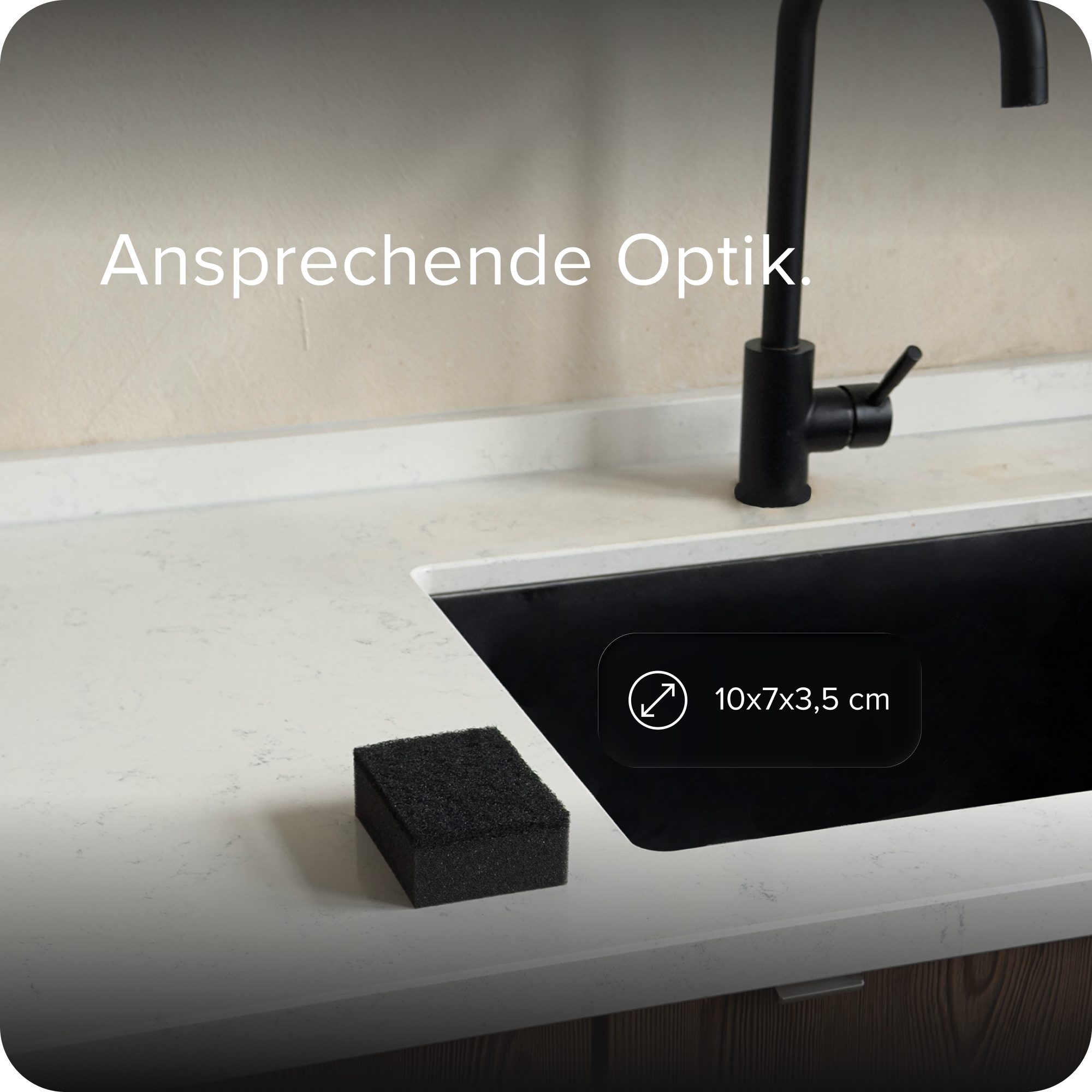 blackswedenhome. Geschirrschwamm Spülschwamm 12 Stück SVAMP Küchenschwamm Schwamm Schwarz, 12 Stück, PU-Schaum, Scheuervlies – Bild 5 von 5