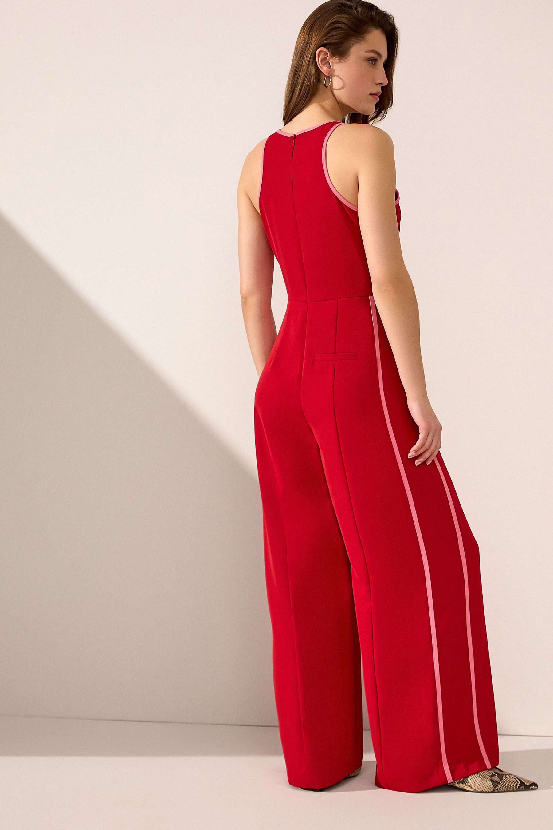 Next Jumpsuit Ärmelloser Jumpsuit mit Randstreifen günstig online kaufen