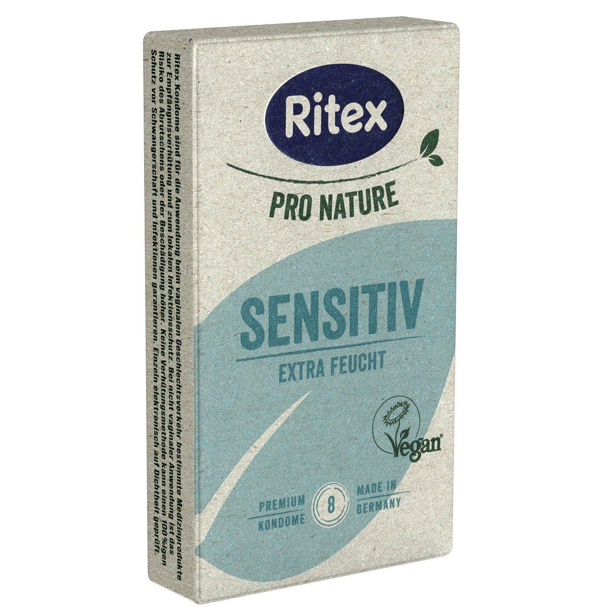 Ritex Kondome Packung St., 8 PRO NATURE Kondome viel nachhaltige Sensitiv umweltfreundliche Feuchtigkeit mit, mit und