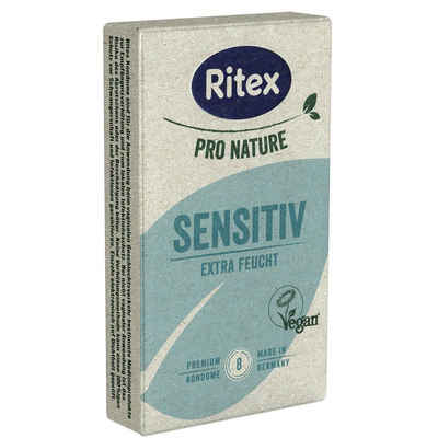 Ritex Kondome PRO NATURE Sensitiv Packung mit, 8 St., umweltfreundliche und nachhaltige Kondome mit viel Feuchtigkeit