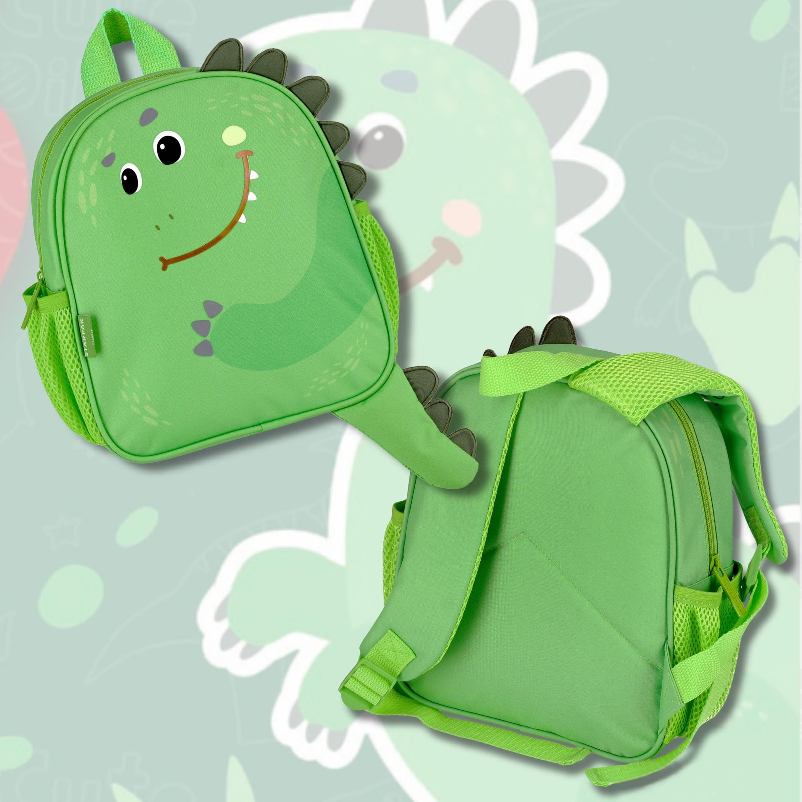 Sarcia.eu Schulrucksack Dinosaurier Vorschulrucksack für Jungen mit Reflektoren 29x23x8 cm