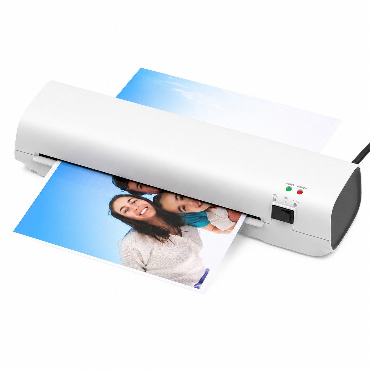Lisabonde Laminiergerät Laminiergerät A4 Heiß Kalt Laminator für Homeoffice & Schule, Heiß- und Kaltlaminieren