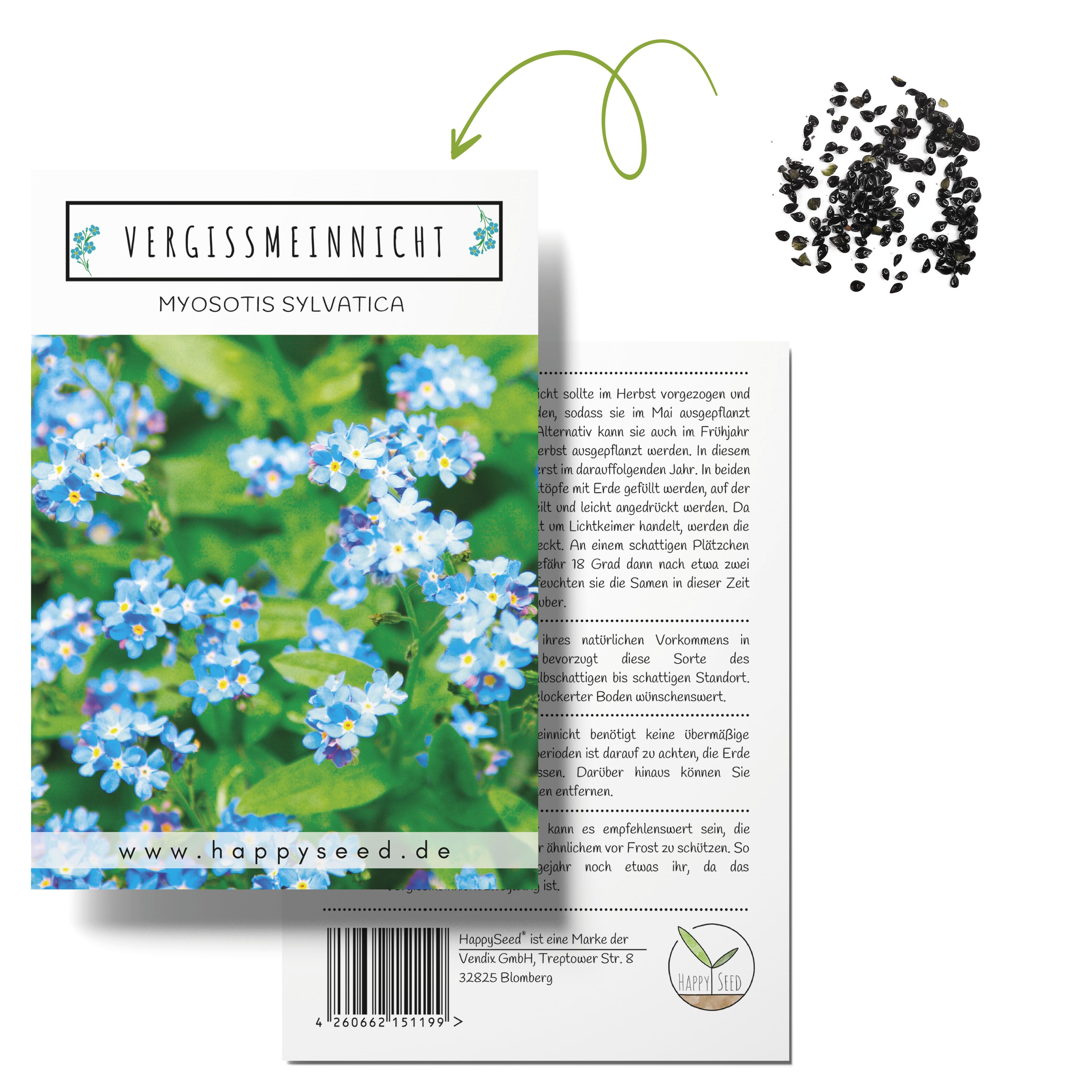 HappySeed Blumensamen Vergissmeinnicht Samen - Myosotis, Blumen