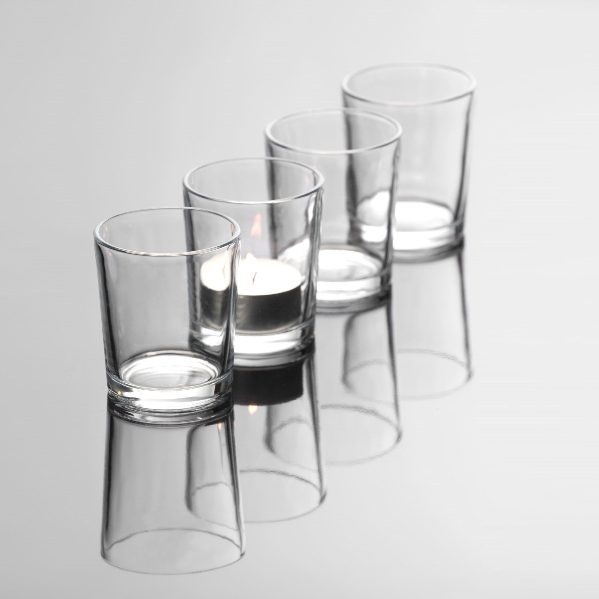 Sandra Rich Teelichthalter SANDRA RICH kleines rundes Glas "cylindrical glass H6,5cm/5,5cm clear"