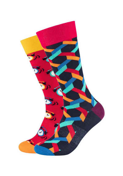 Fun Socks Socken »Retro Clock« (2-Paar) in buntem Design