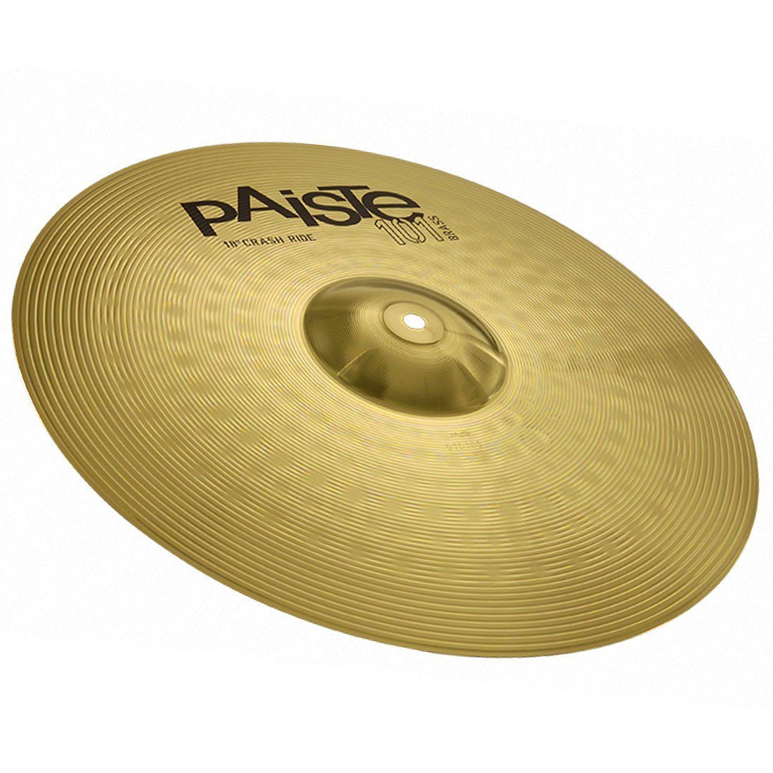 Paiste Schlagzeug Paiste 101 Brass 18 Crash Ride Becken mit Sticks, mit Drumsticks