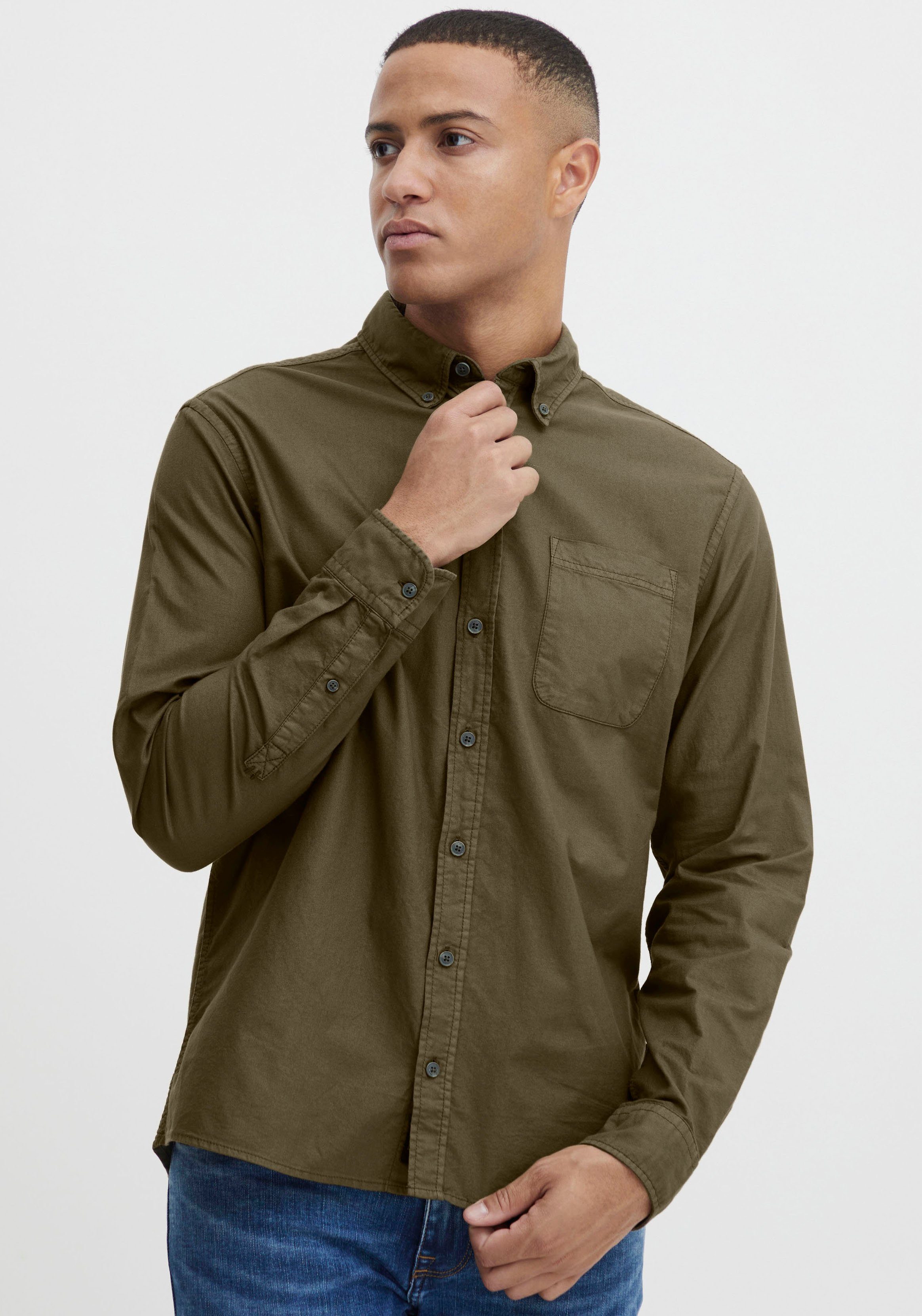 Blend Langarmhemd BL Shirt BHBugley green