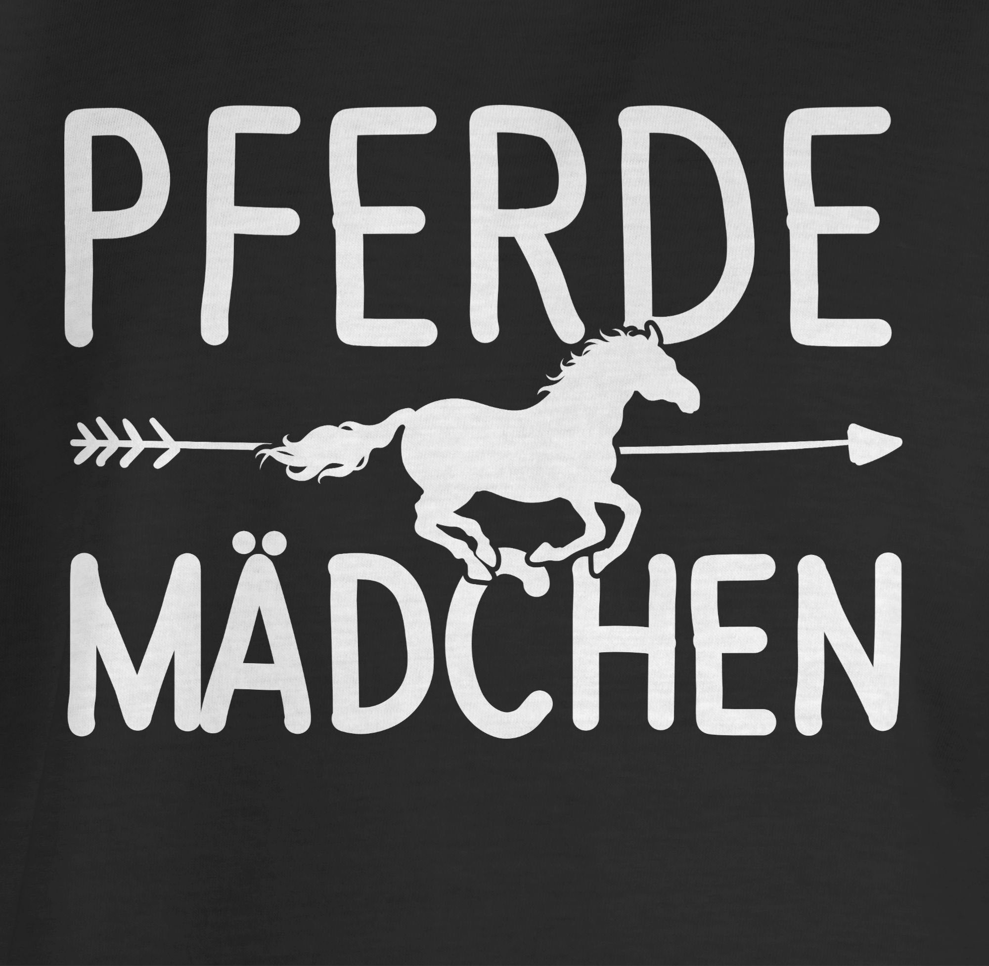 Shirtracer Pferdemädchen Schwarz 2 Mädchen Pferde T-Shirt - Pferd