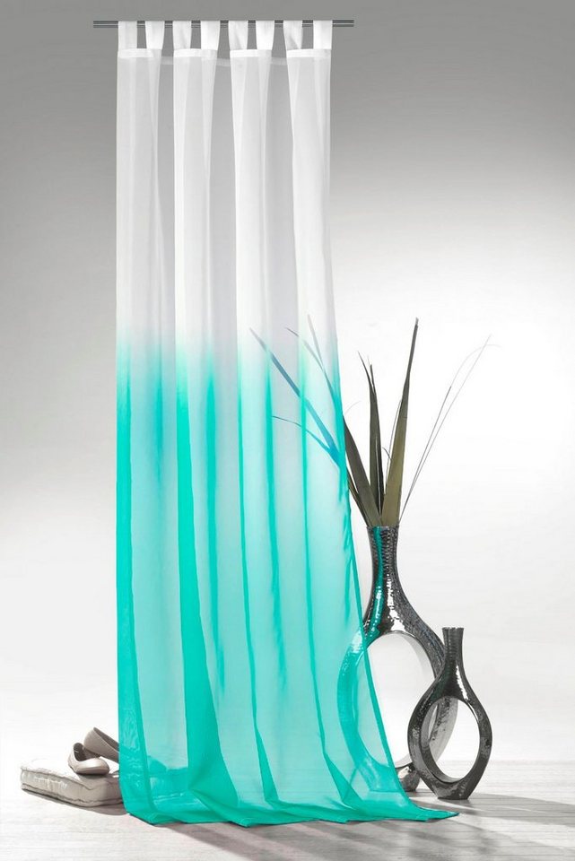 Vorhang Maischa, Weckbrodt, Schlaufen (1 St), transparent, Voile,  transparent mit Farbverlauf