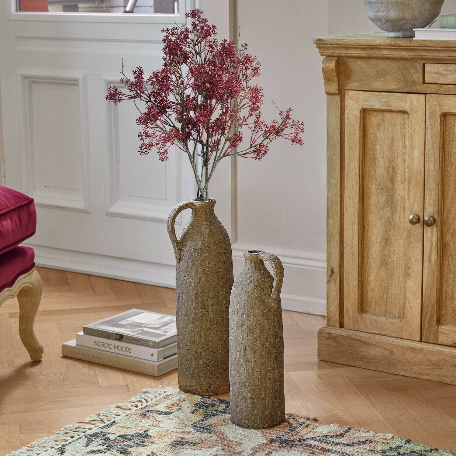 Mirabeau Tischvase Vase 2er Set Kalidaan terrakotta – Bild 5 von 5
