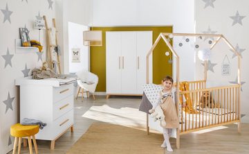 Schardt Babymöbel-Set Sienna, (Spar-Set, 2-St., Hausbett, Wickelkommode), Made in Germany; mit Hausbett und Wickelkommode