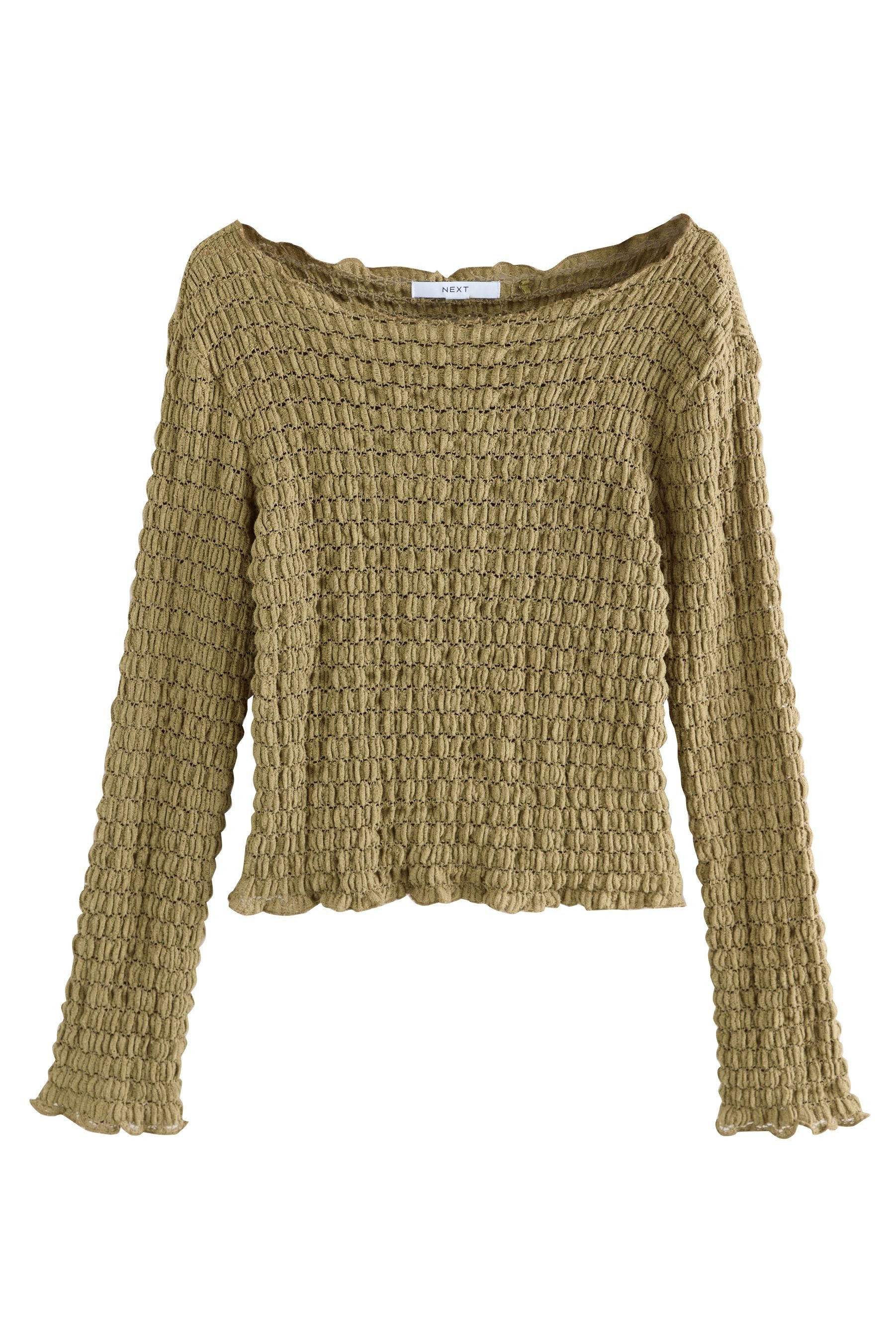 Next Strickpullover Strukturiertes Langarmshirt (1-tlg) günstig online kaufen