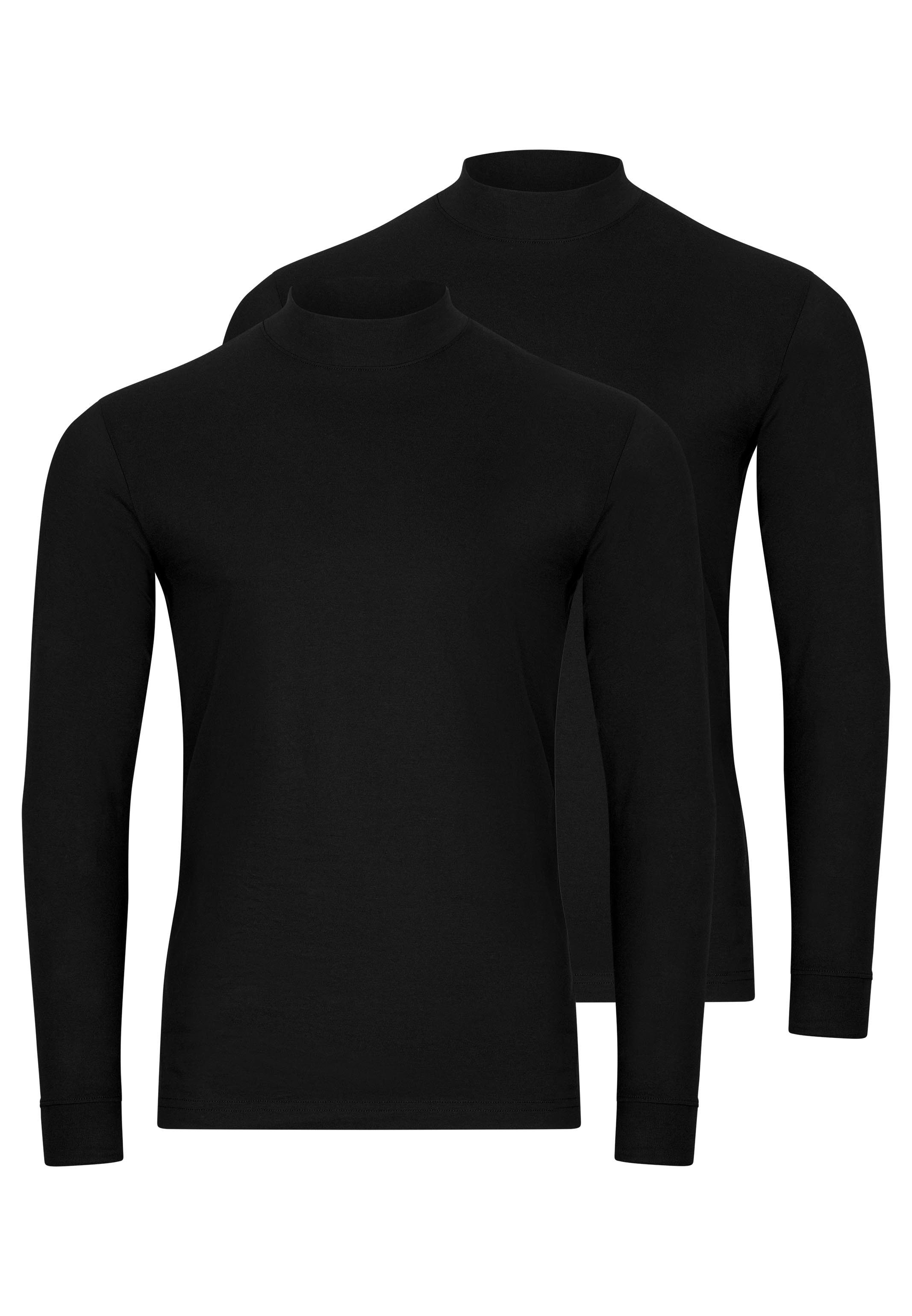 RAGMAN Langarmshirt 2er Pack Basic (Spar-Set, 2-tlg) Langarmshirt - Baumwolle - Atmungsaktiv