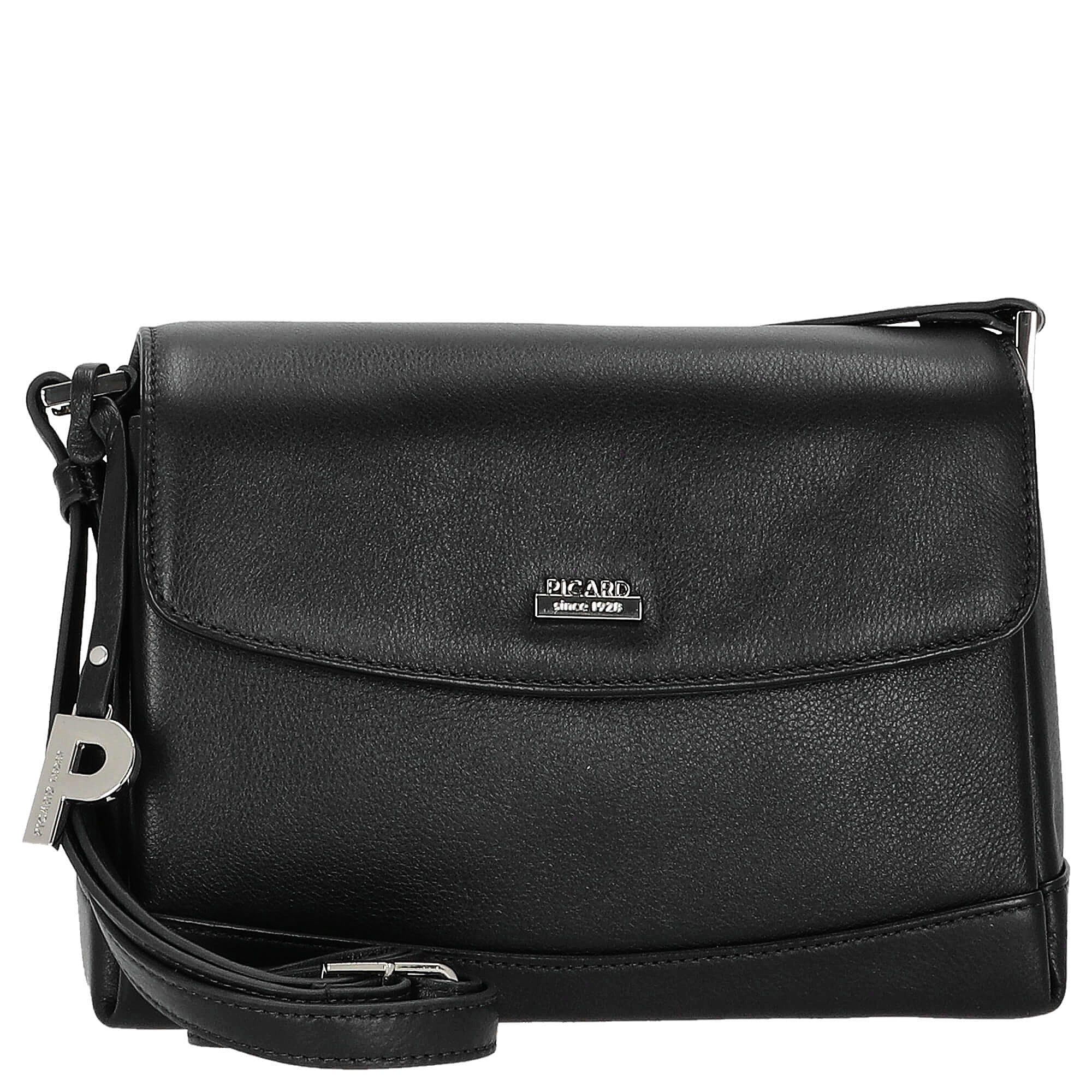 Umhängetasche Really - Schultertasche 24 cm Rindsleder (schwarz)