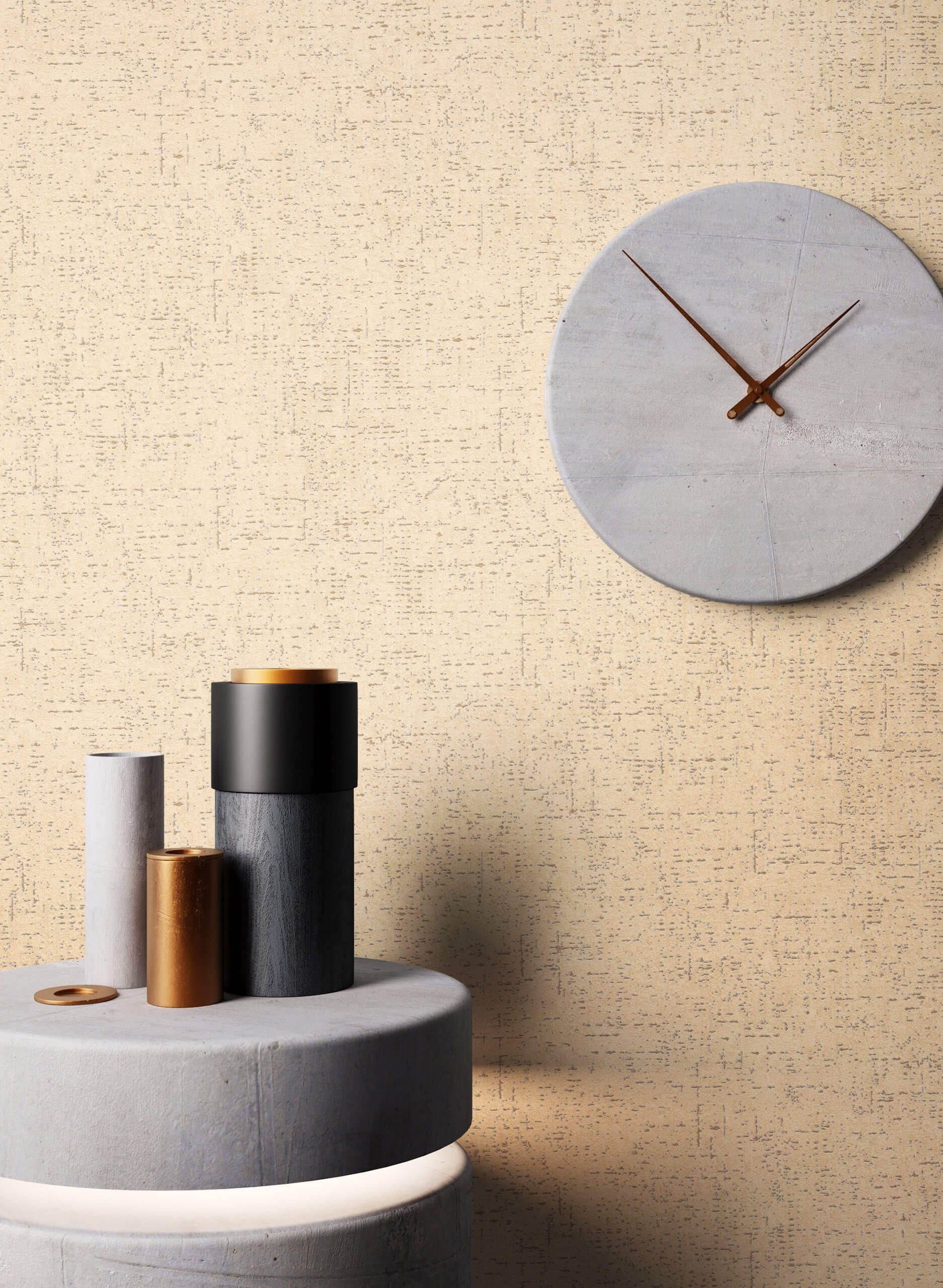 Newroom Vliestapete, Braun Tapete Uni Beton günstig online kaufen