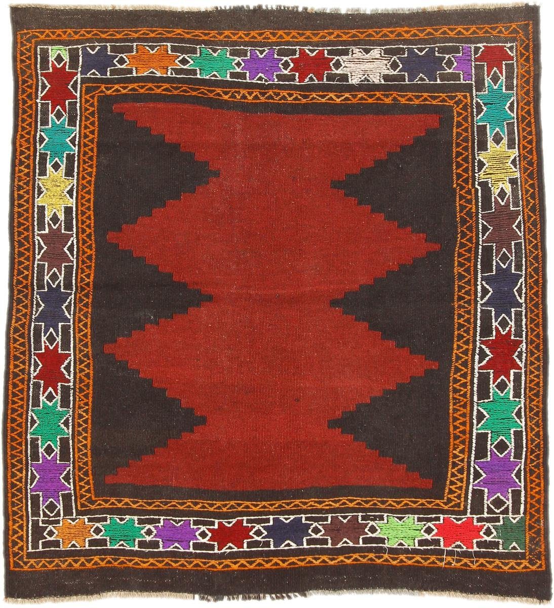 Orientteppich Kelim Afghan Antik 105x114 Handgewebter Orientteppich Quadratisch, Nain Trading, rechteckig, Höhe: 3 mm