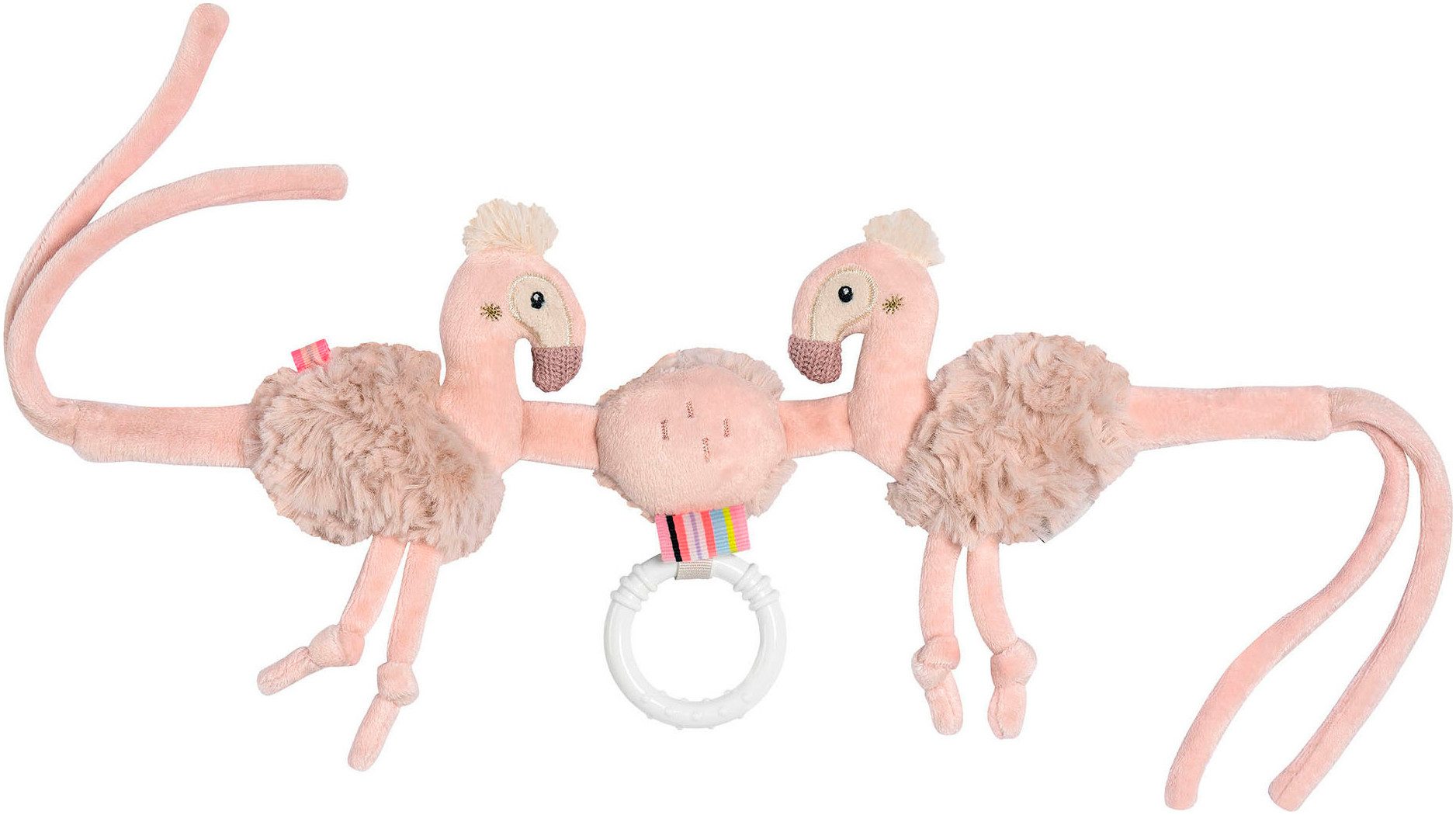 Fehn Kinderwagenkette Lazy, Crazy & Pink, Kinderwagenkette Flamingo