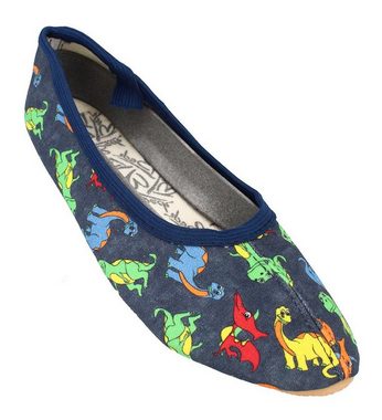 Beck Schläppchen Dinos Gymnastikschuh (für Sport, Kita, Schule und Zuhause) mit rutschfester Gummi-Laufsohle