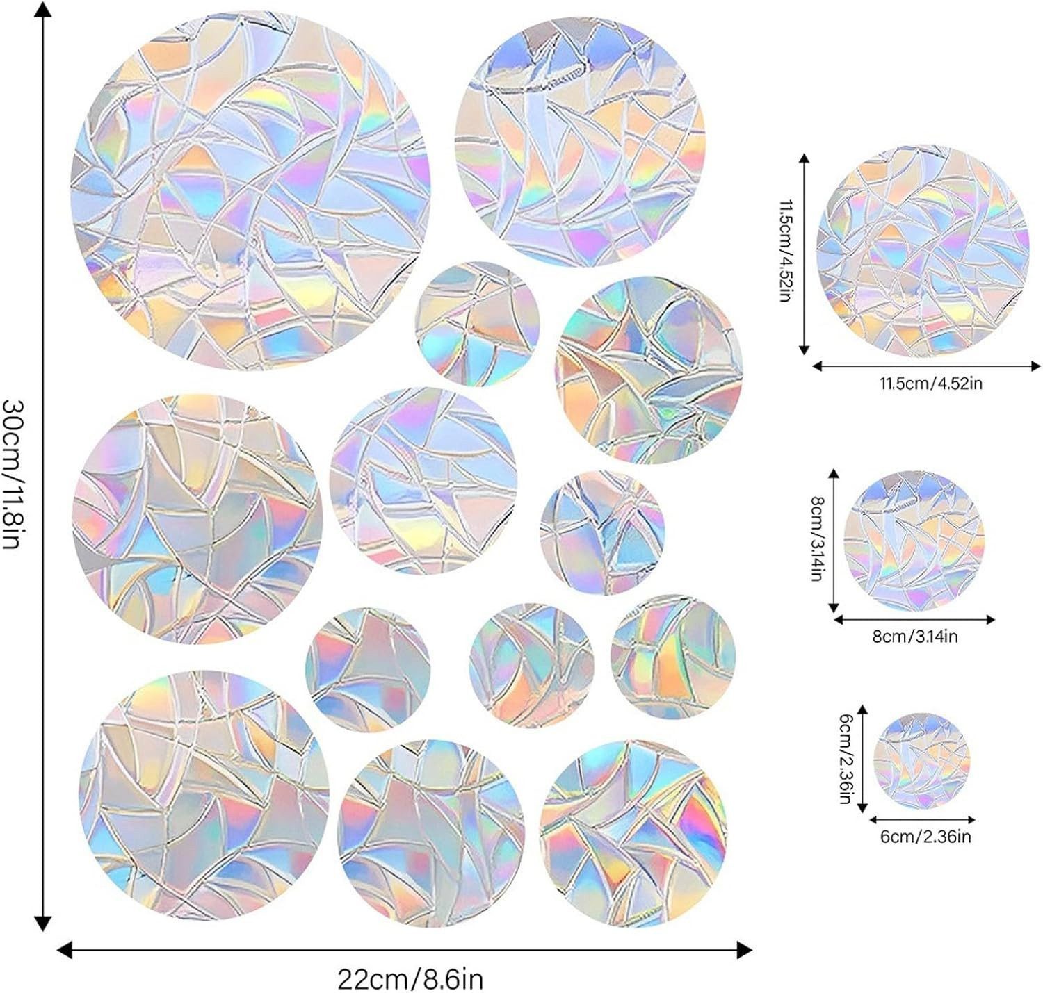 FELIXLEO Fensterdekoration 52 Stück Prism-Fenster-Abziehbilder suncatcher günstig online kaufen