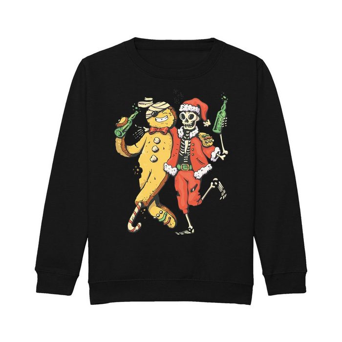 Quattro Formatee Sweatshirt Weihnachtskeks Pirat Santa Skelett Kinder Pullover (1-tlg)