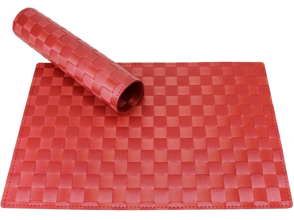 matches21 HOME & HOBBY Platzset Tischset MODERN bordeaux rot Tischunterlage als Tischdeko, (1-St), modernes Esstisch Platzdeckchen als abwaschbarer Tischuntersetzer