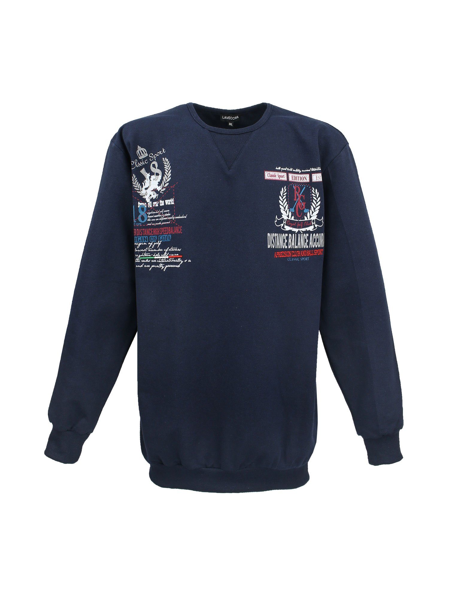 Lavecchia Sweatshirt Übergrößen Sweater LV-603 Sweat Pulli Pullover navy
