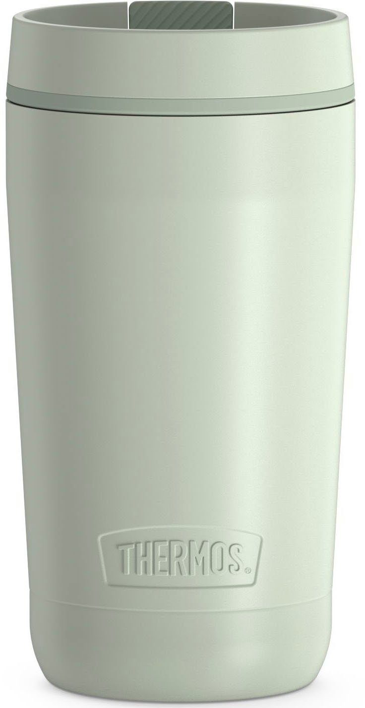 THERMOS Thermobecher GUARDIAN MUG, aus doppelwandigem Edelstahl, spülmaschinenfest, 1-tlg., Edelstahl, Silikon, doppelwandiger Edelstahl