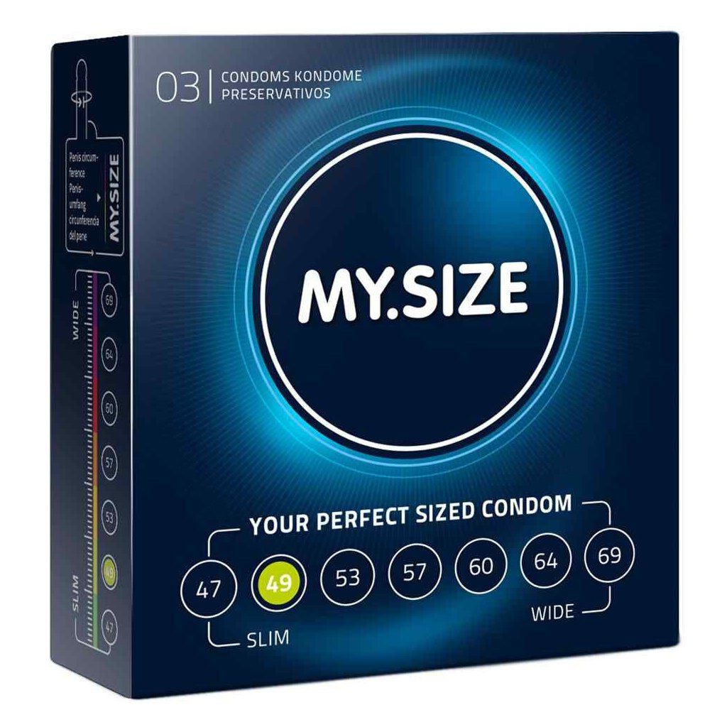 MY.SIZE Kondome MY.SIZE Pro 49 mm 3er, 1 St., Hauchdünn, Vegan, Allergenarm