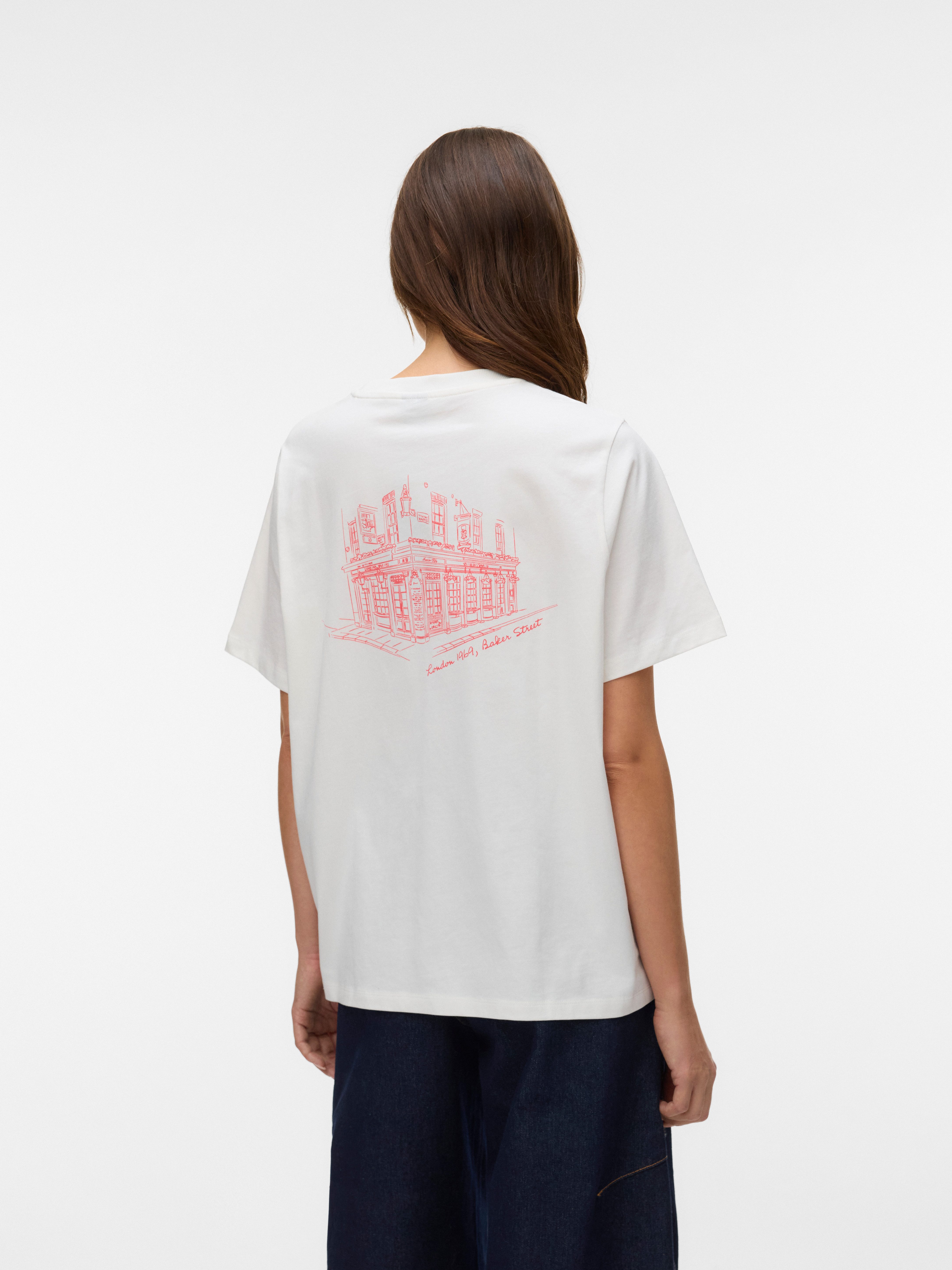 Vero Moda Kurzarmshirt VMYVONNE CATY SS TOP BOX JRS mit Rückenprint günstig online kaufen