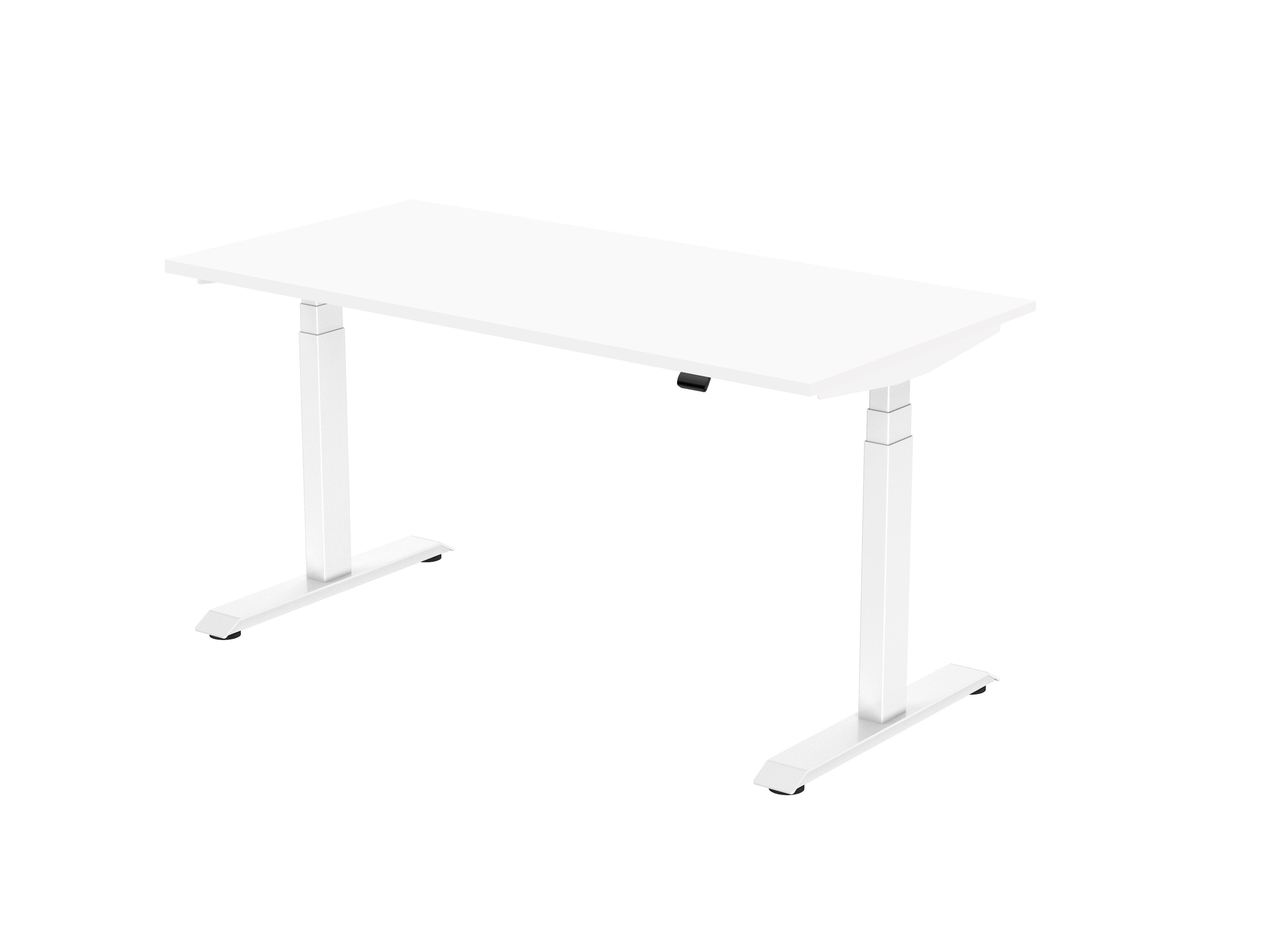 hibitaro Schreibtisch Elektrisch Höhenverstellbares Schreibtischgestell Lite-Komplett weiß | weiß