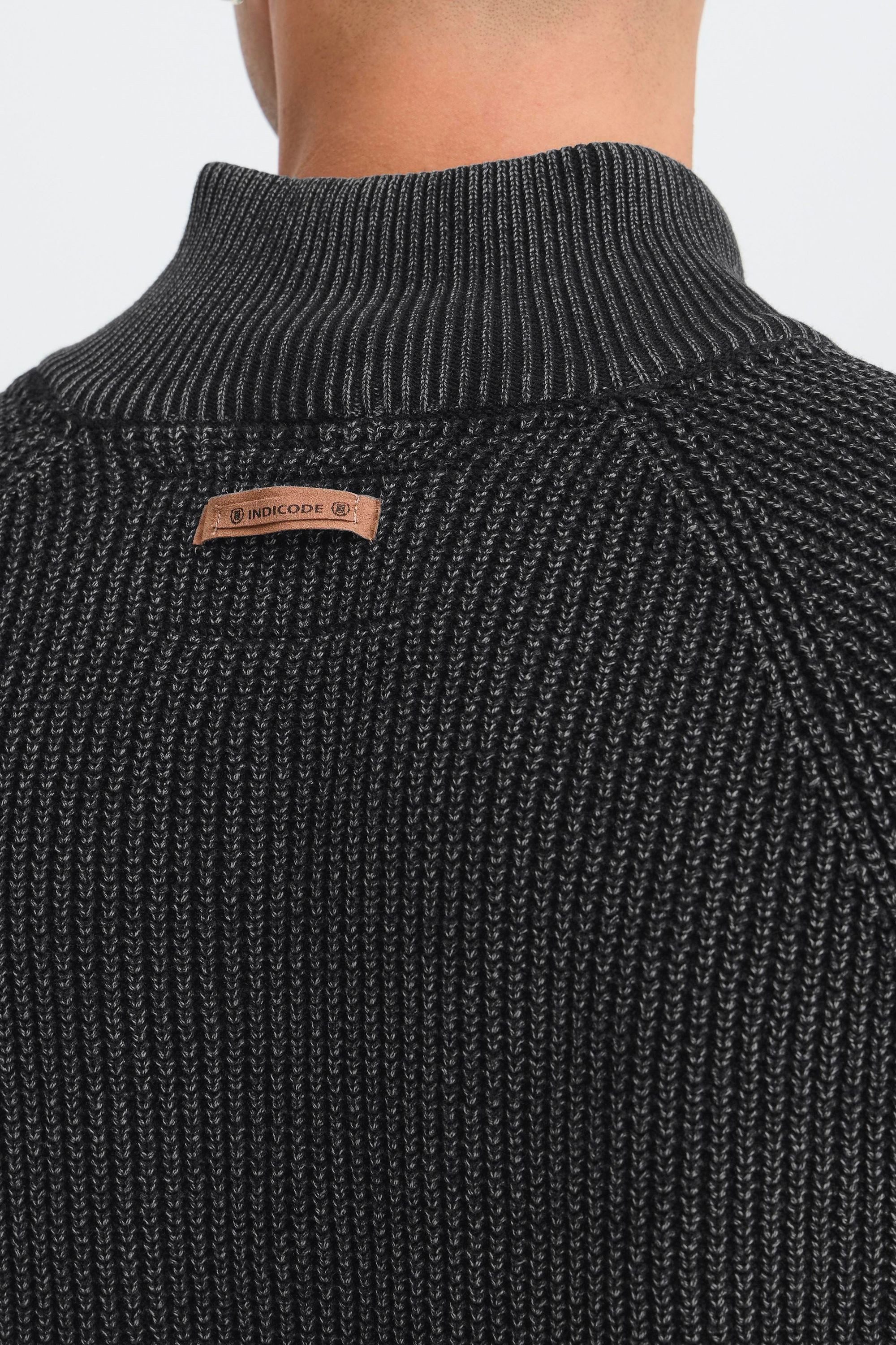 Indicode Strickjacke IDRockly Modische Strickjacke mit Stehkragen