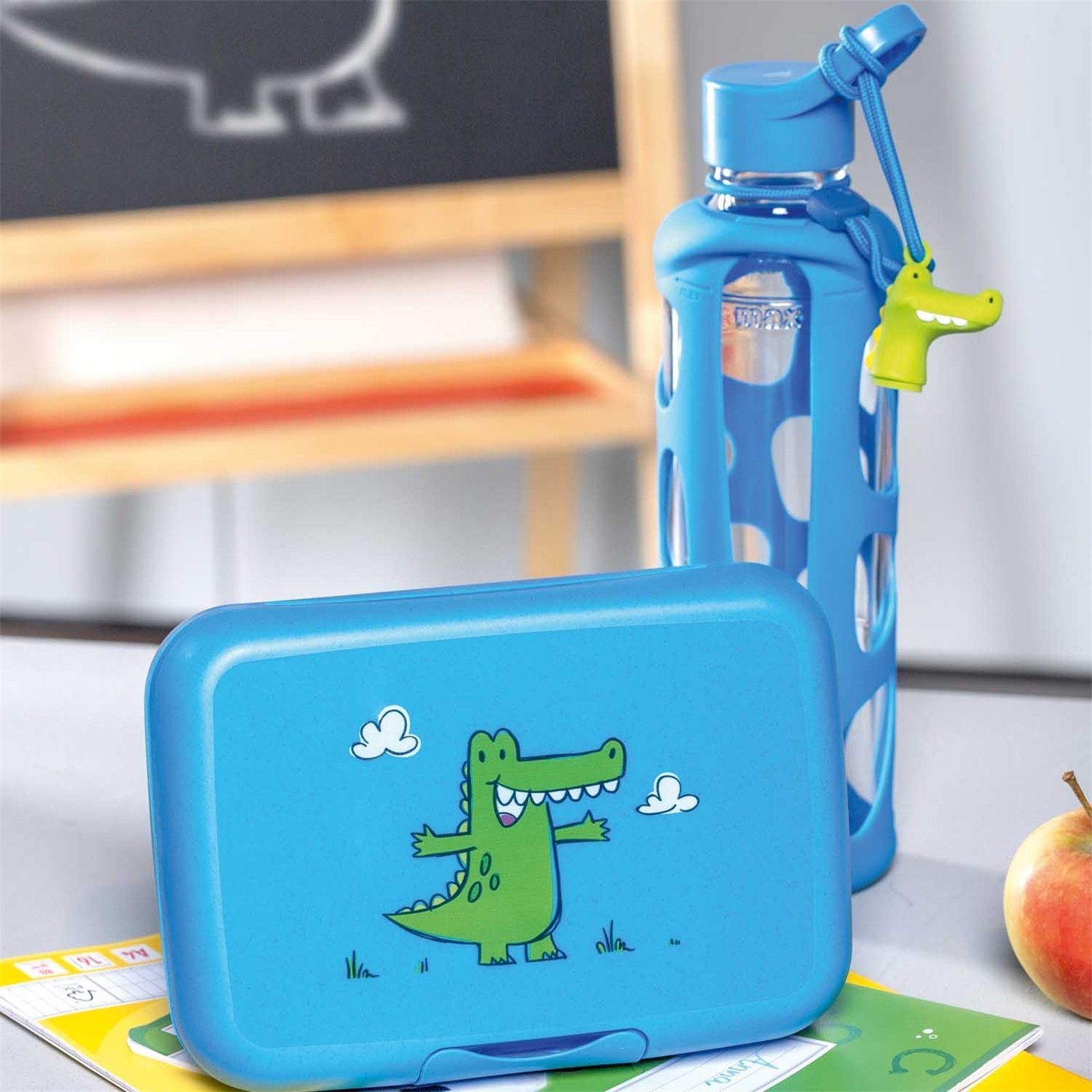 LEONARDO Krokodil, Kunststoff, Brotdose Lunchbox BAMBINI Lunchbox