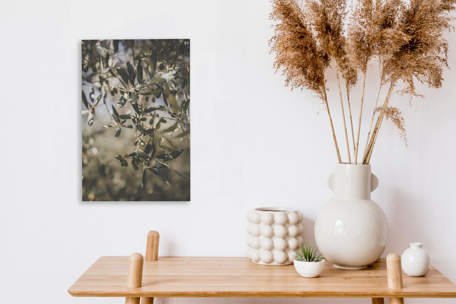(1 Sommer, St), Gemälde, bespannt Zackenaufhänger, OneMillionCanvasses® Olivenbaum 20x30 cm Leinwandbild inkl. fertig im Leinwandbild