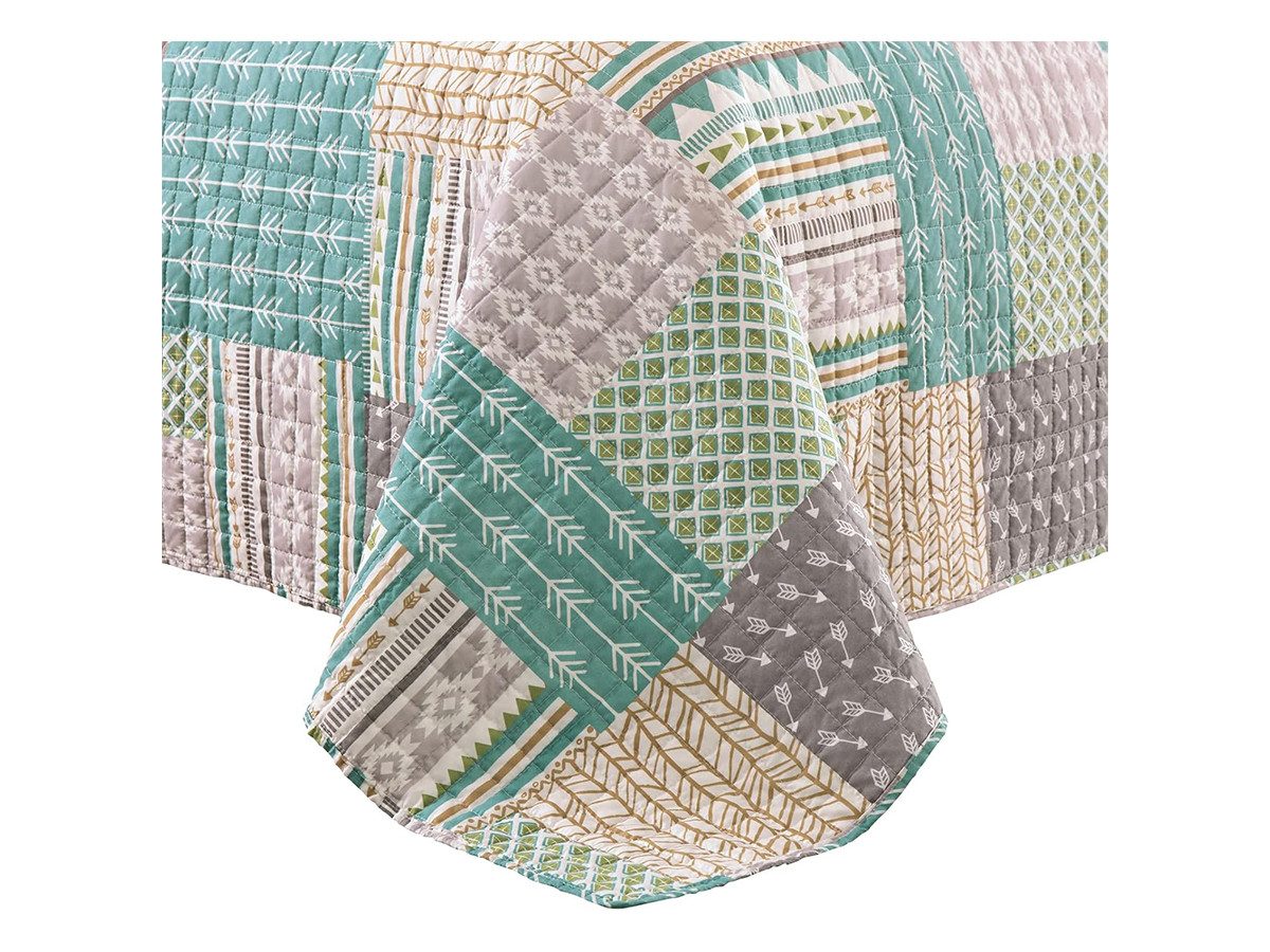 Woltu Tagesdecke, Bettüberwurf Bettdecke Patchwork unterfüttert günstig online kaufen