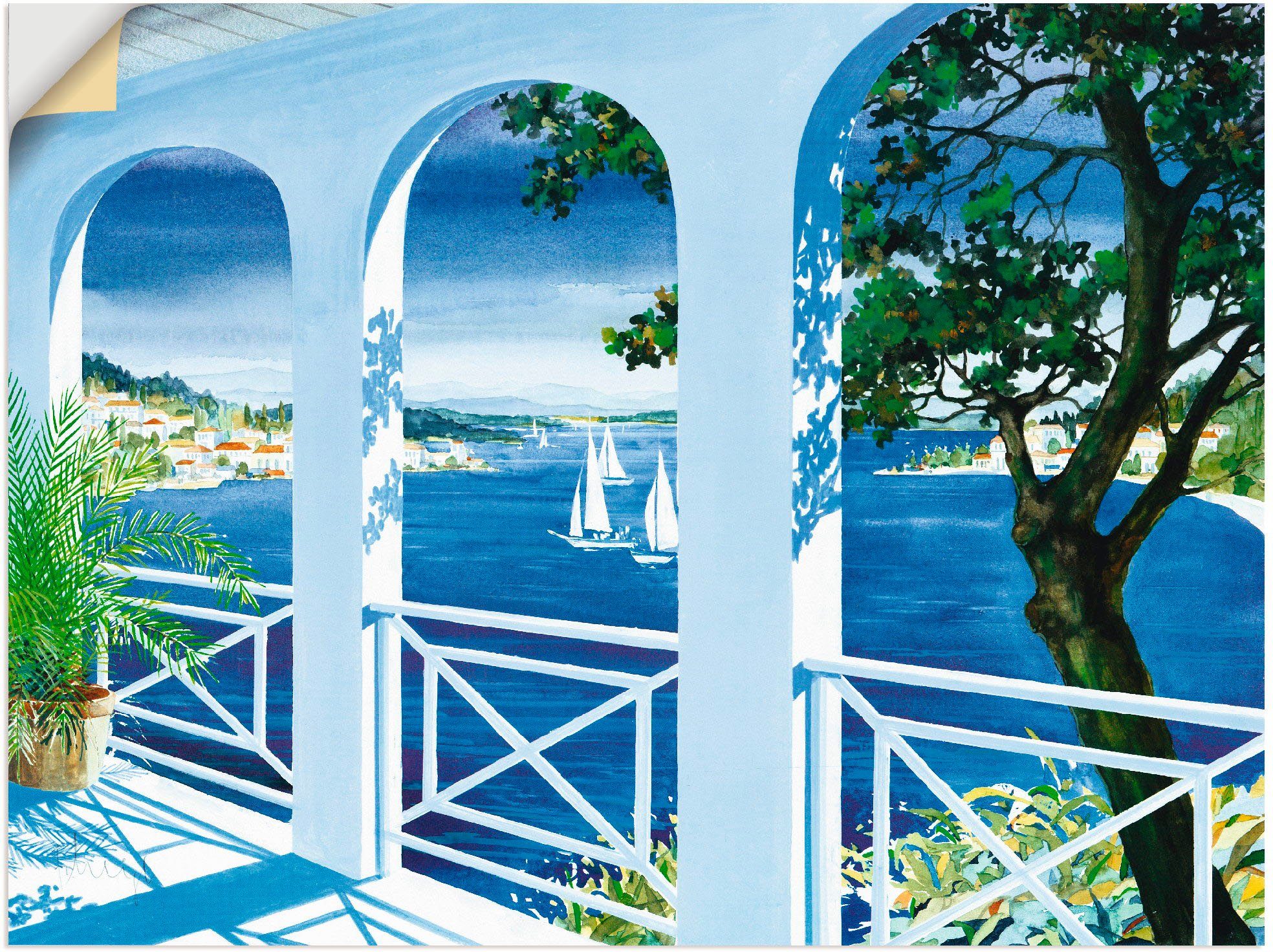 Leinwandbild, oder Wandbild in mit (1 Fensterblick Ansicht Wandaufkleber Poster als versch. Größen Artland St), Tulpen,