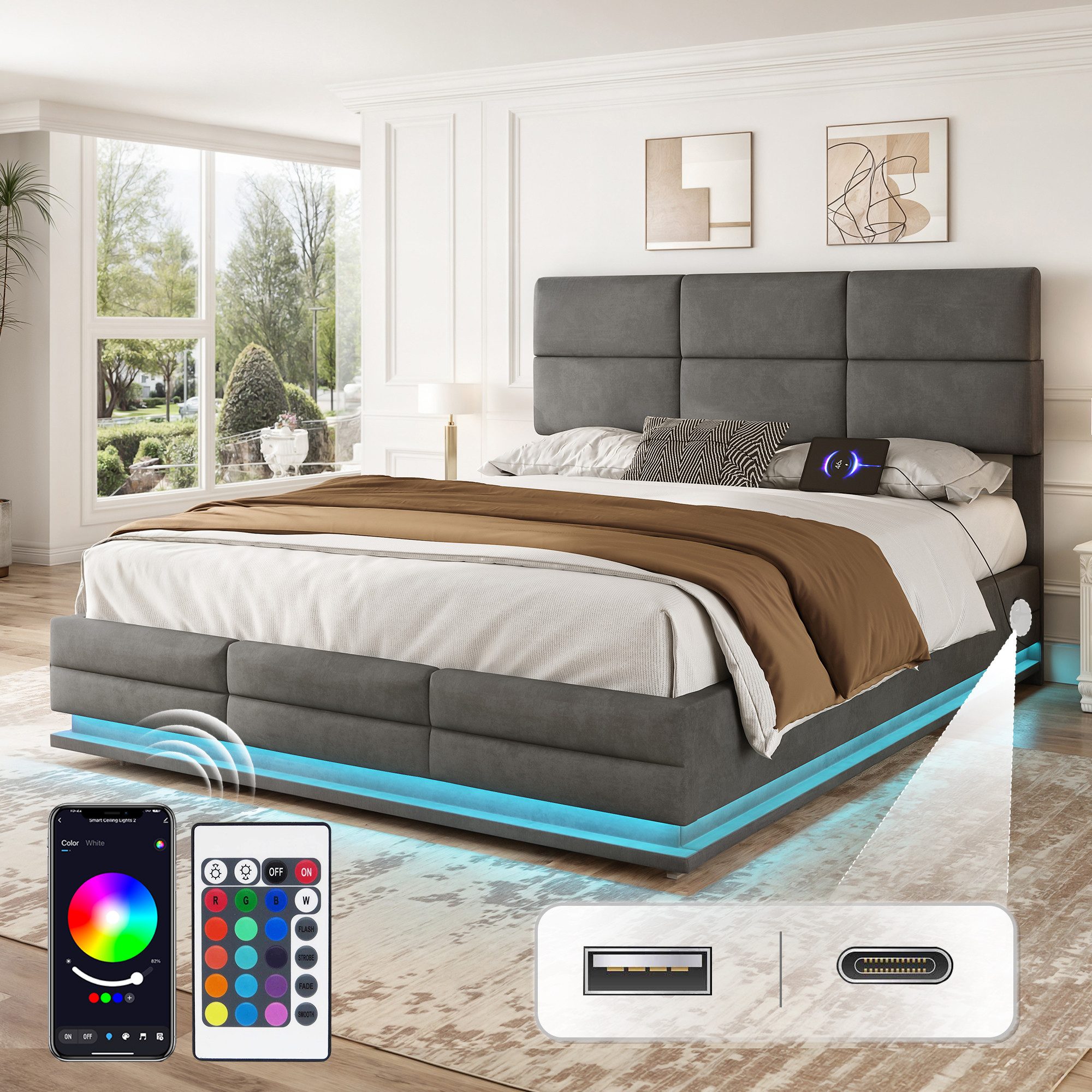 LED Boxspringbetten kaufen » Boxspringbetten mit LED | OTTO