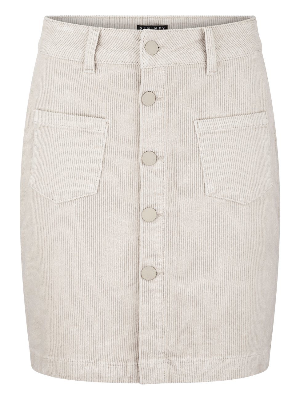 DENIMFY A-Linien-Rock Damen Mini Cord Rock DFAlina A-Linie Kurzrock mit Stretch