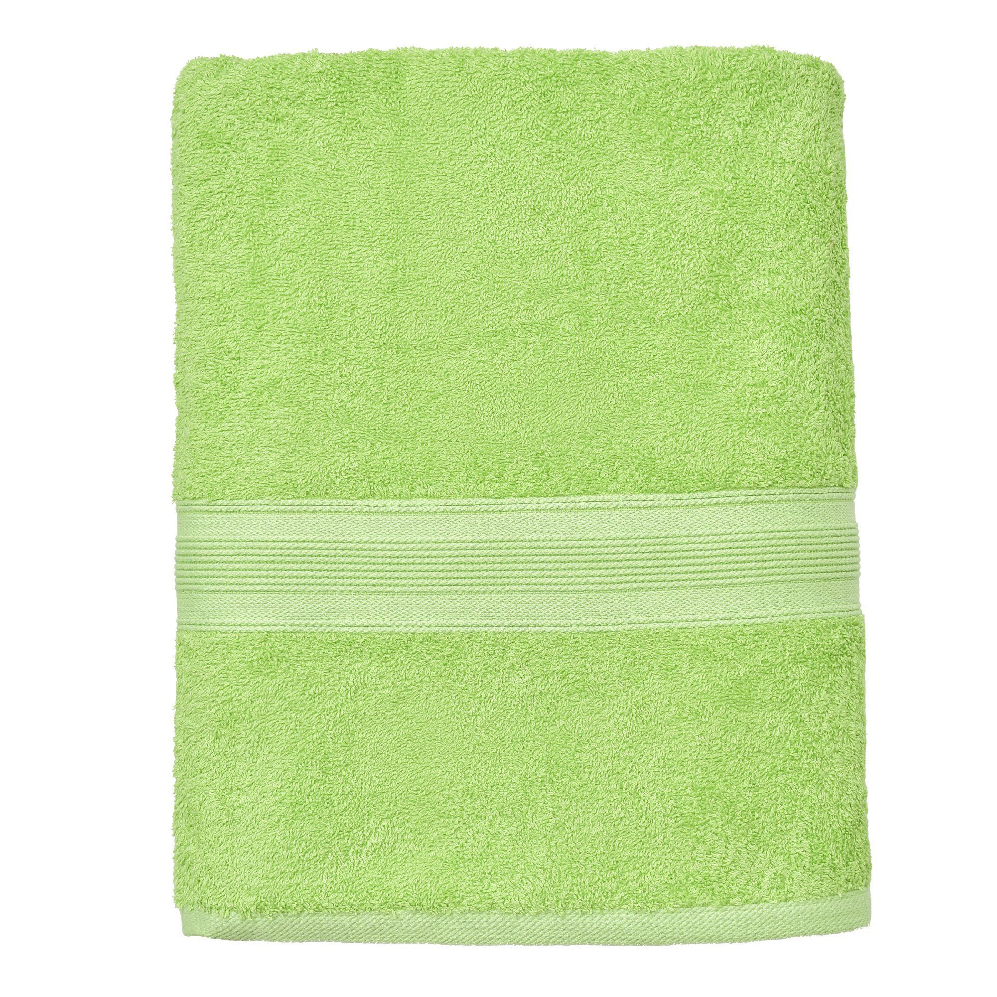 leevitex® Saunatuch Frottee XXL, (1-St), 80 x 200 cm, extra groß & saugfähig, Apfelgrün/Hellgrün