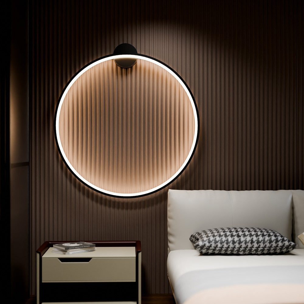 HOME DELUXE Wandleuchte RAYON, LED fest integriert, Individuell dimmbar & Memory-Funktion, Runde LED Wandlampe