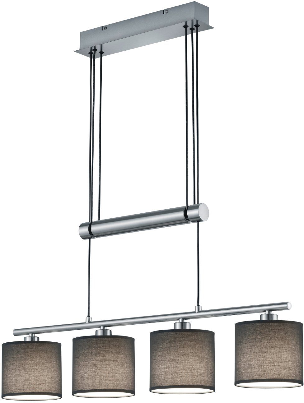 TRIO Leuchten Pendelleuchte Garda, Seilzugmechanismus, Hängelampe, Hängeleu günstig online kaufen