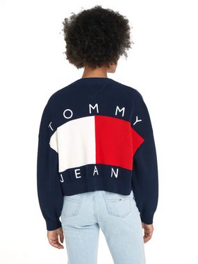 Tommy Jeans Strickjacke TJW FLAG BADGE CARDIGAN mit Tommy Jeans Flagge