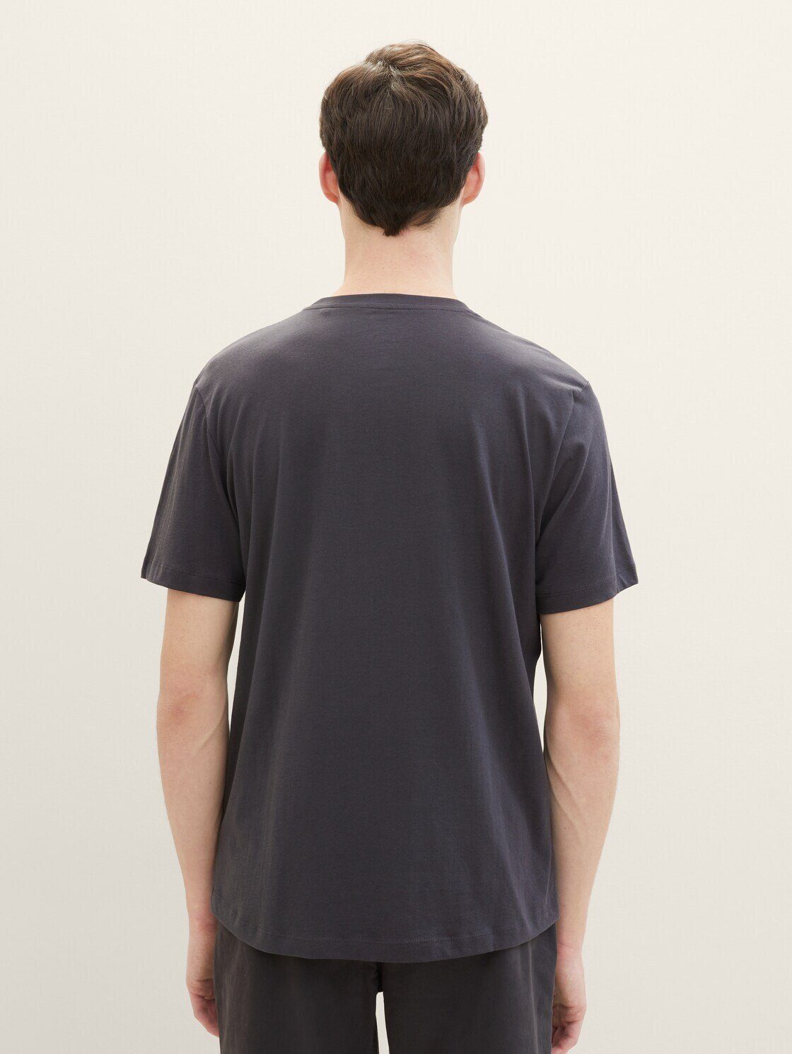 coal Denim TAILOR grey T-Shirt mit TOM Bio-Baumwolle T-Shirt