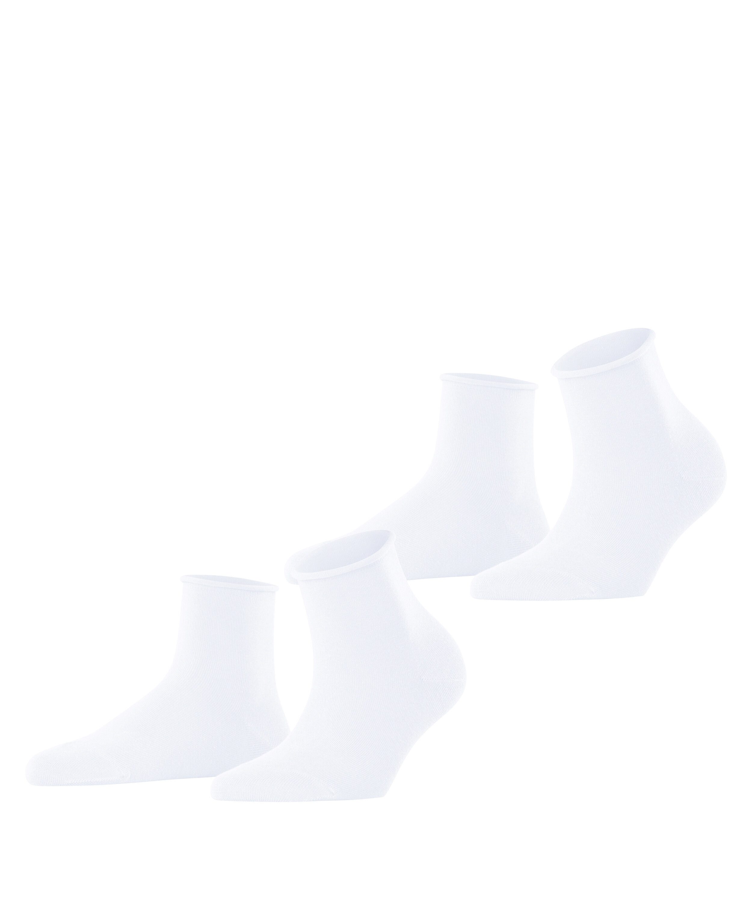 Esprit Kurzsocken Basic Pure (2 Paar) unifarbenes Basic-Design, Rollbündchen