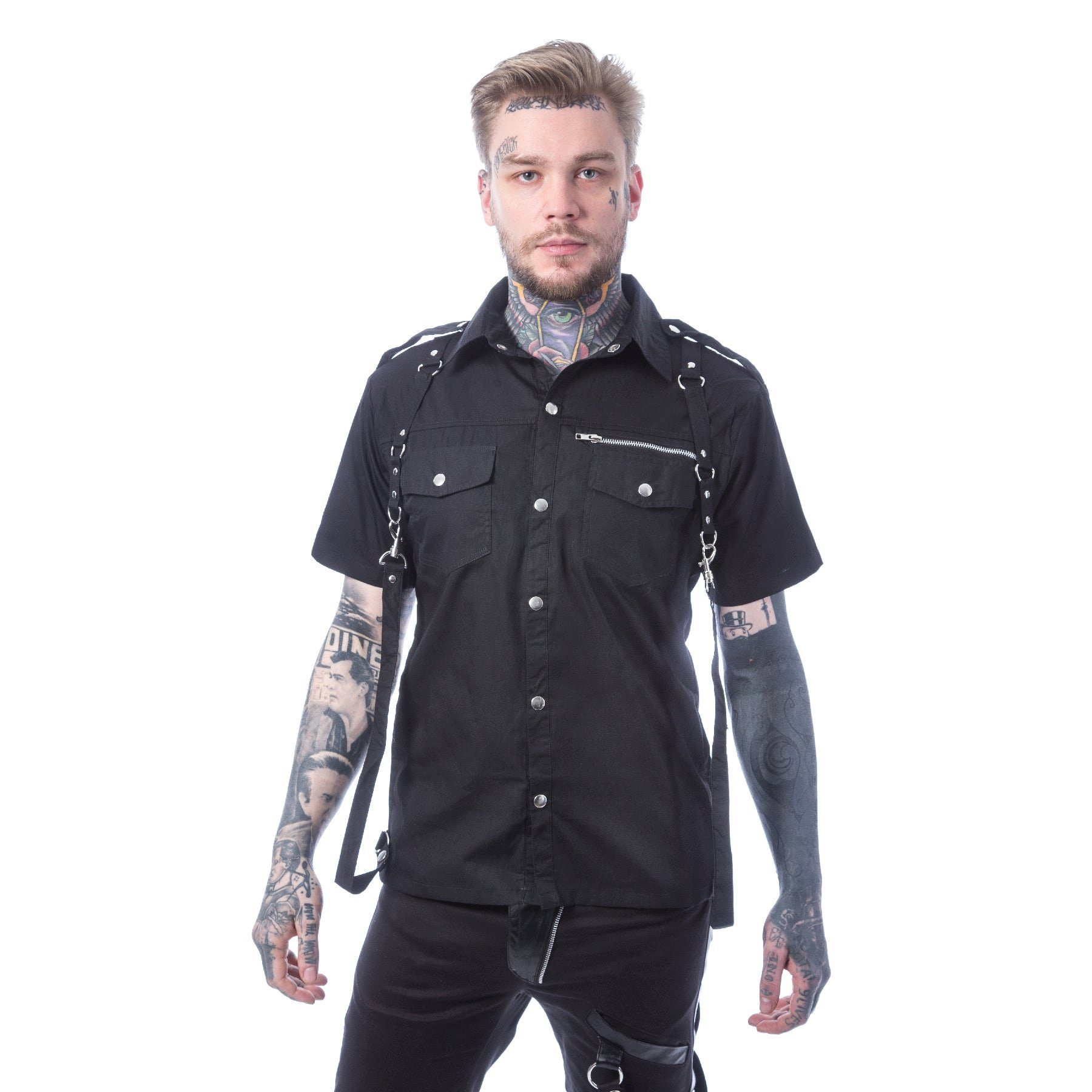 Kurzarmhemd Orson Gothic Riemen