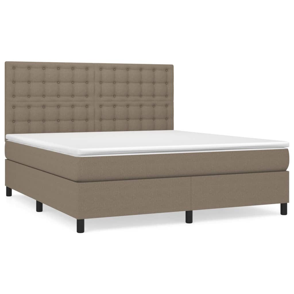 vidaXL Bett Boxspringbett mit Matratze Taupe günstig online kaufen